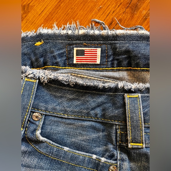 True Religion Love & Haight Joey Denim Cutoff Shorts 30 RARE! - Picture 7 of 16